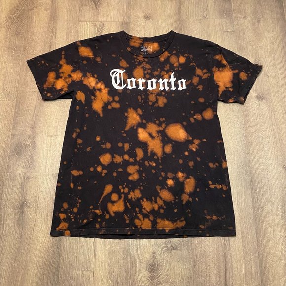 Toronto Wordmark Bleach Dye T-Shirt - Picture 1 of 2